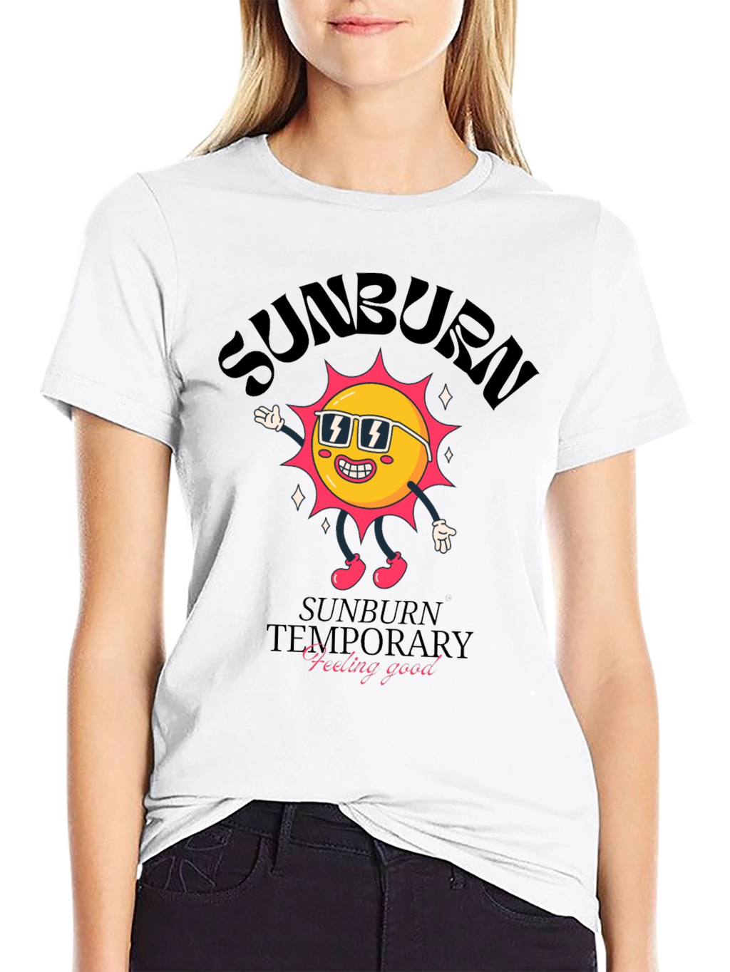 Sunburn Temporary Feeling Good Graphic Tee