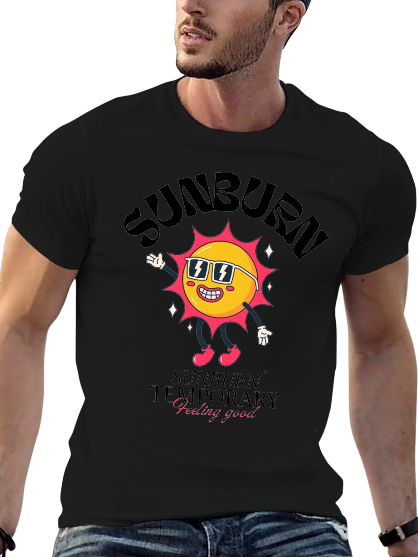 Sunburn Temporary Feeling Good Graphic Tee