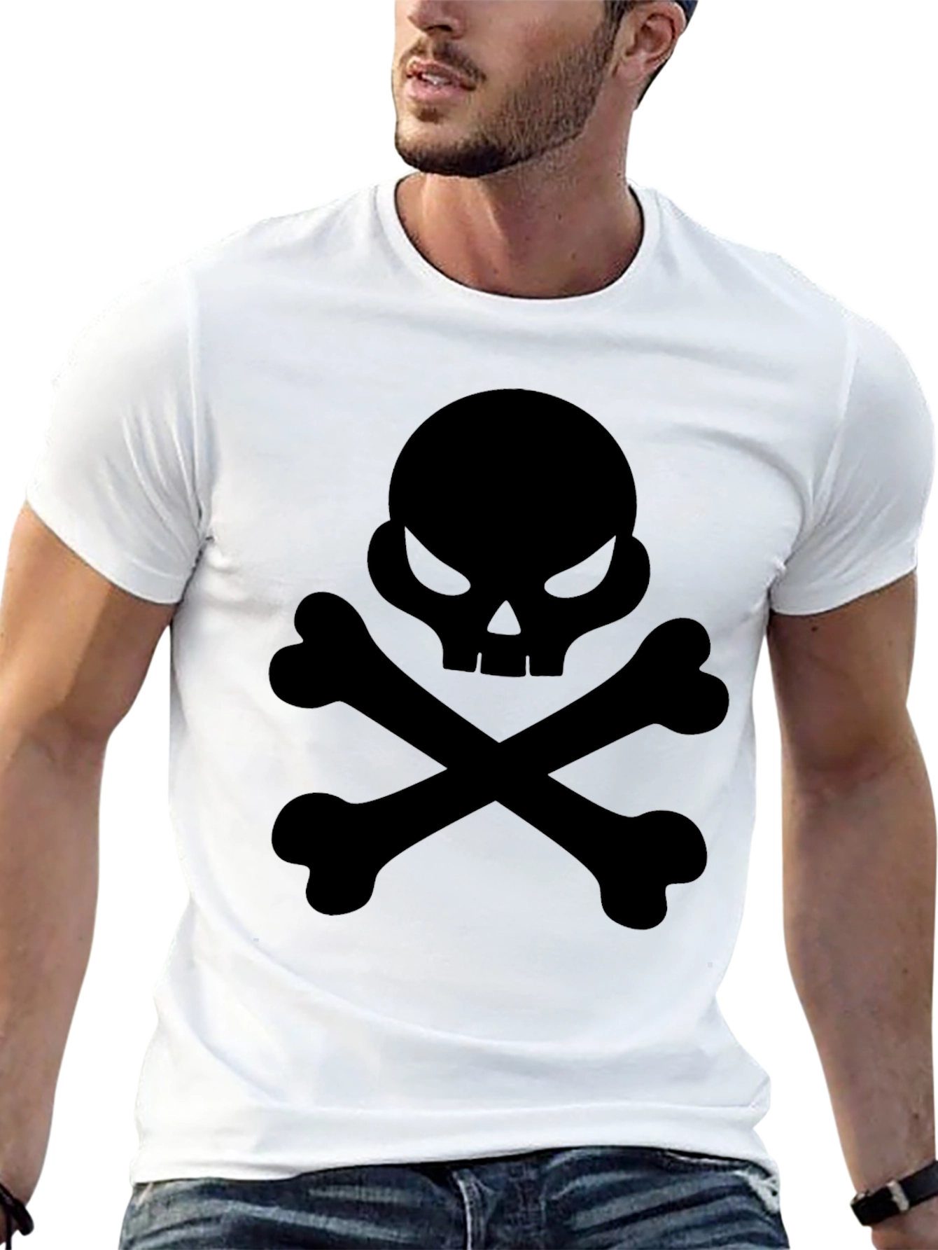 Skull & Crossbones Black Graphic Tee - Pirate Style