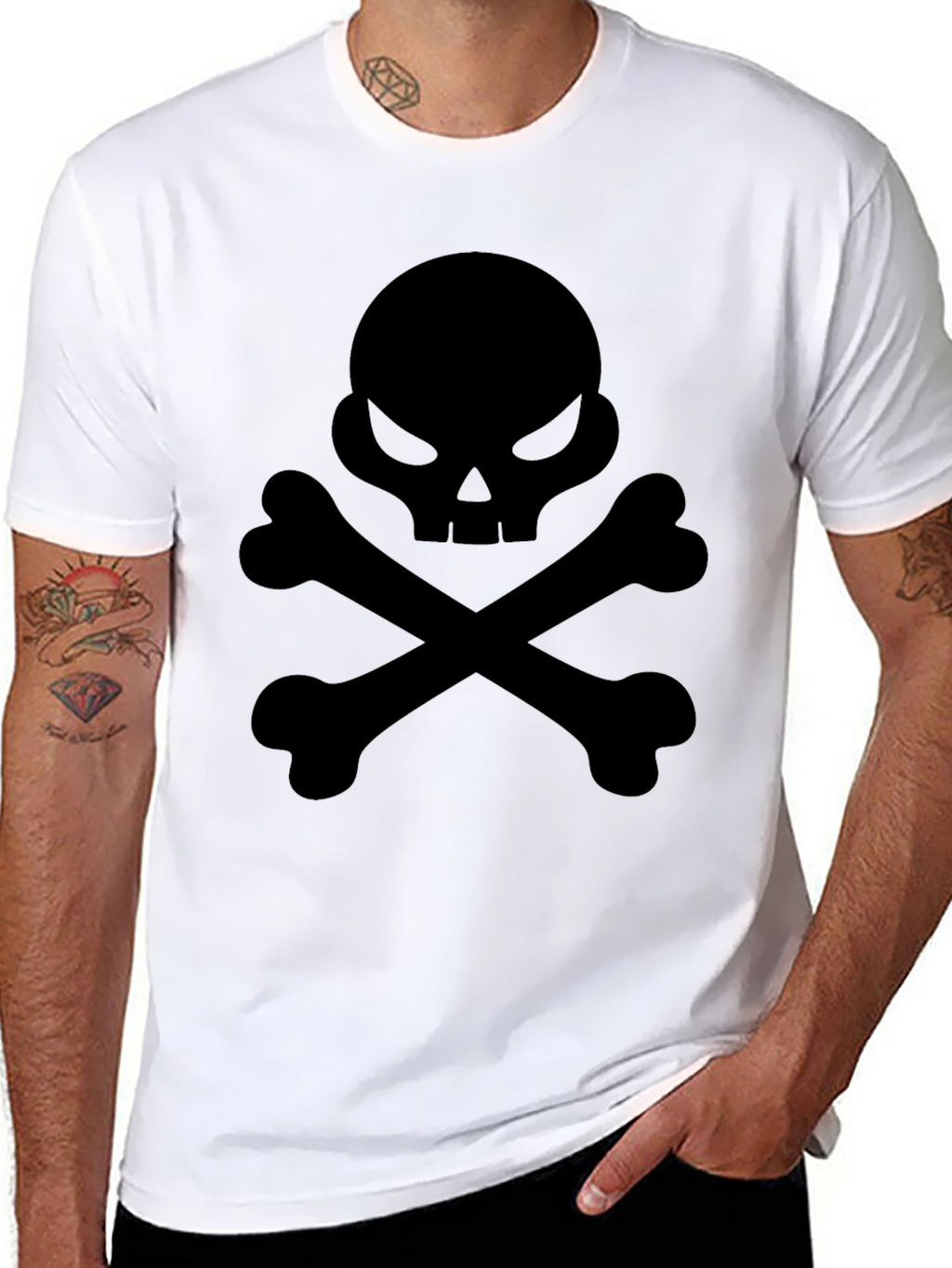 Skull & Crossbones Black Graphic Tee - Pirate Style