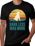 Bark Less Wag More Dog Graphic Tee