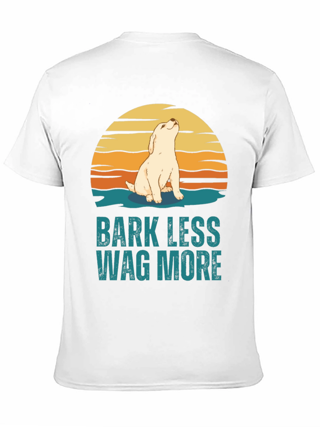 Bark Less Wag More Dog Graphic Tee