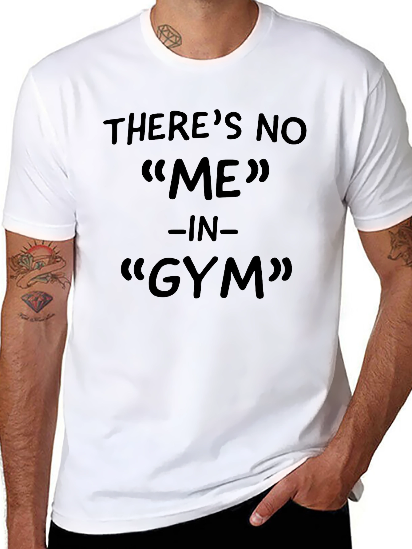Funny Gym T-Shirt - Theres No ME In Gym!