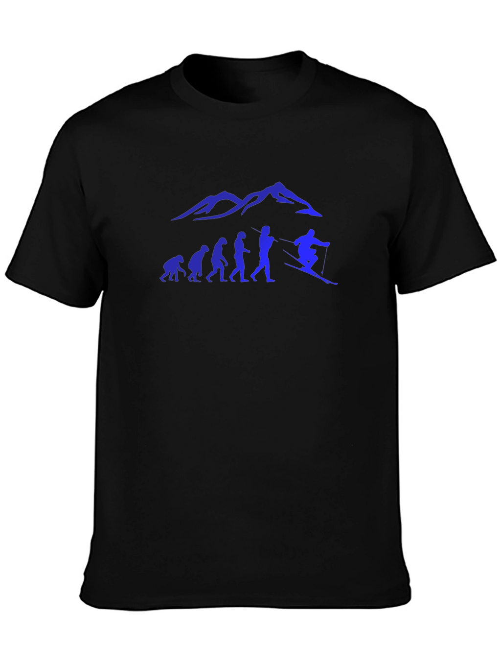Evolution of Skiing T-Shirt - Black