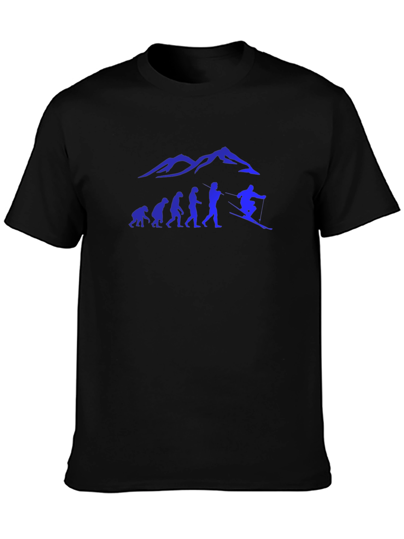 Evolution of Skiing T-Shirt - Black