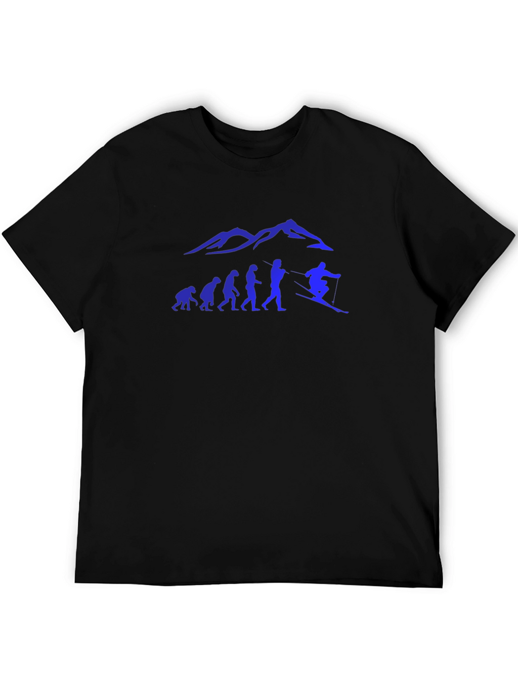 Evolution of Skiing T-Shirt - Black