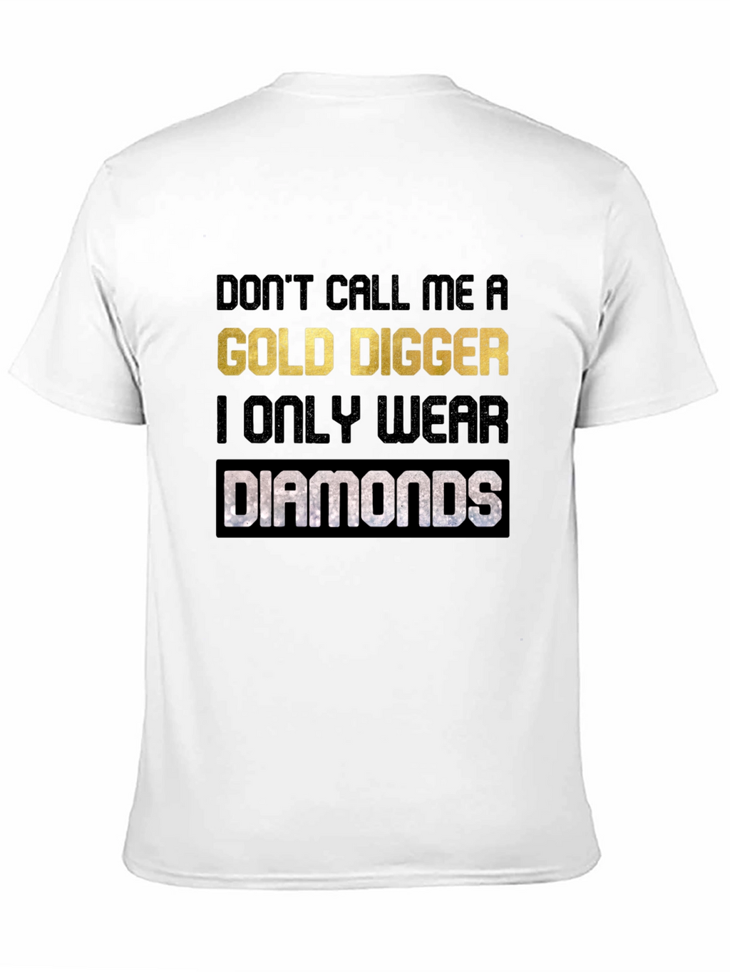 Gold Digger Diamonds Graphic Tee - Black Cotton