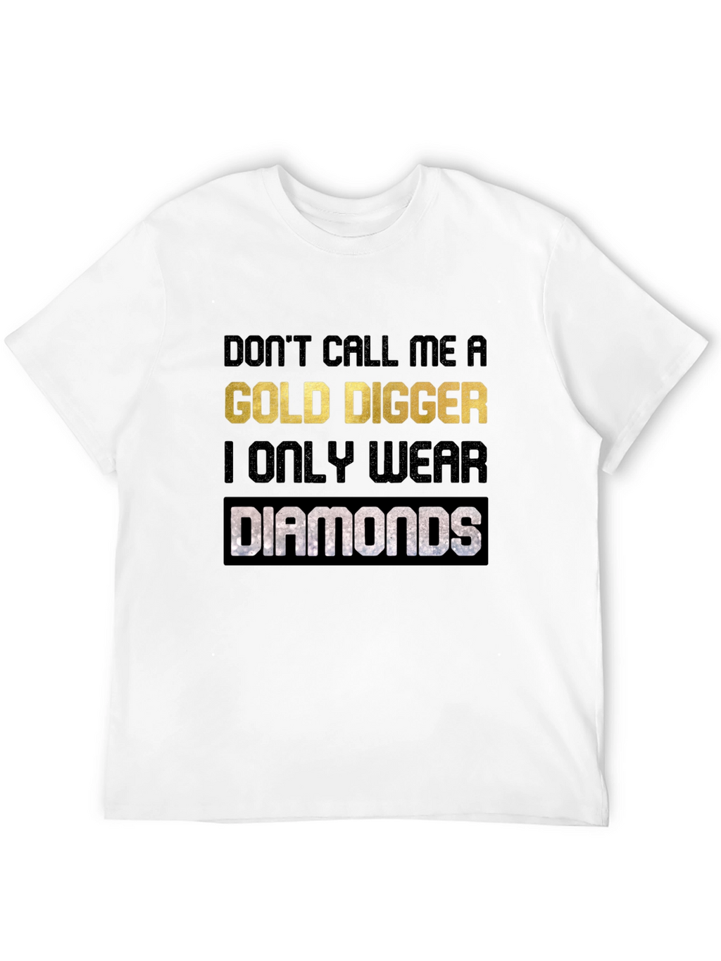 Gold Digger Diamonds Graphic Tee - Black Cotton