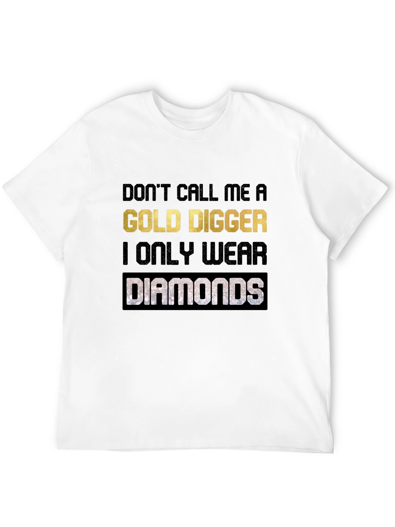 Gold Digger Diamonds Graphic Tee - Black Cotton