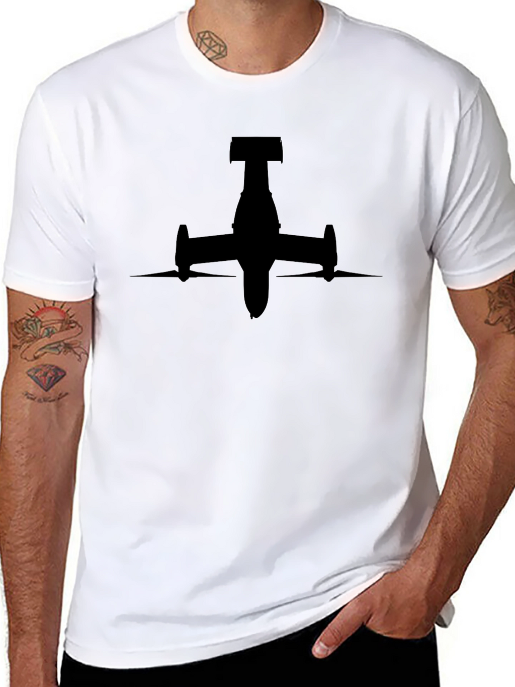 Black Jet Graphic Tee - Stylish & Unique Design