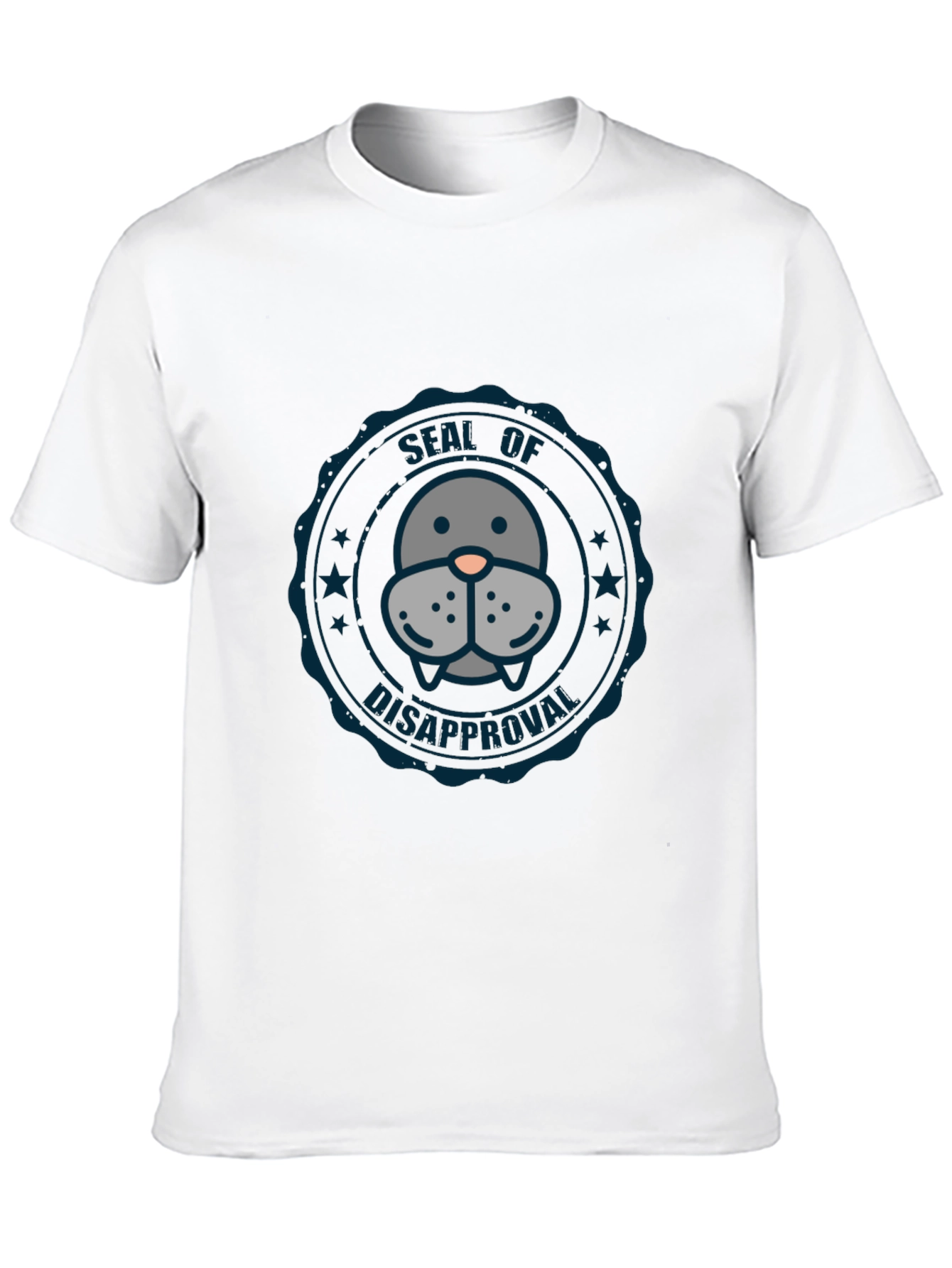 Seal of Disapproval Graphic Tee - Black Cotton T-Shirt