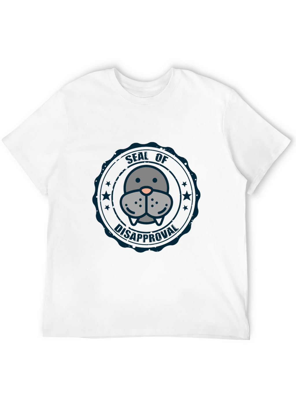 Seal of Disapproval Graphic Tee - Black Cotton T-Shirt