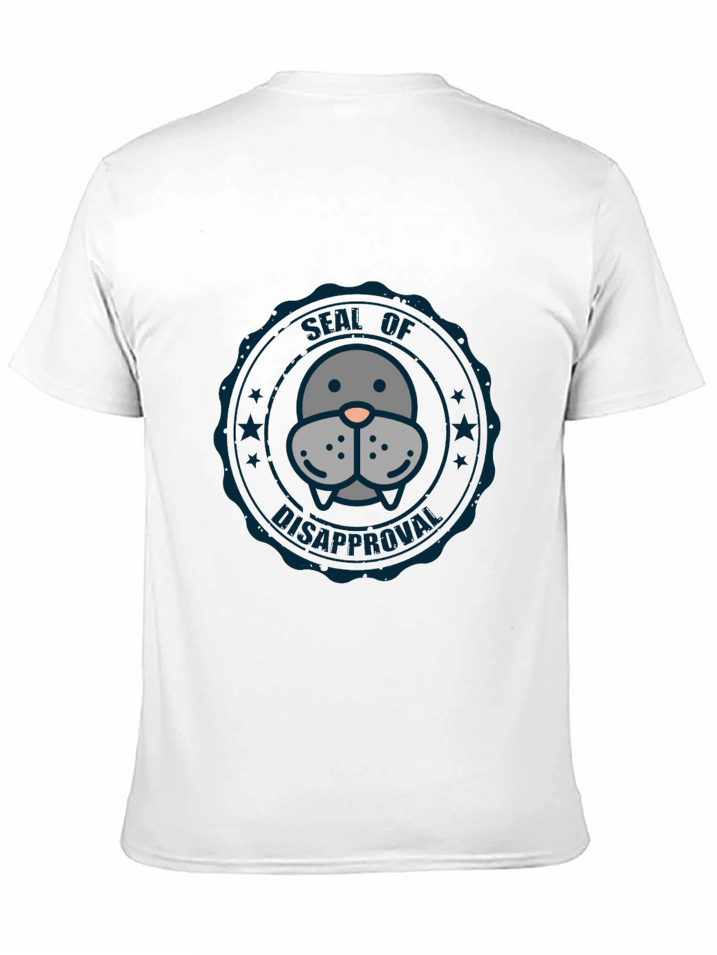 Seal of Disapproval Graphic Tee - Black Cotton T-Shirt