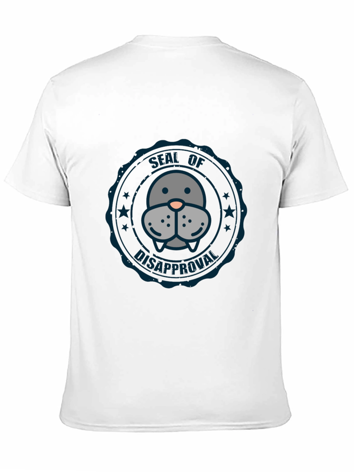 Seal of Disapproval Graphic Tee - Black Cotton T-Shirt
