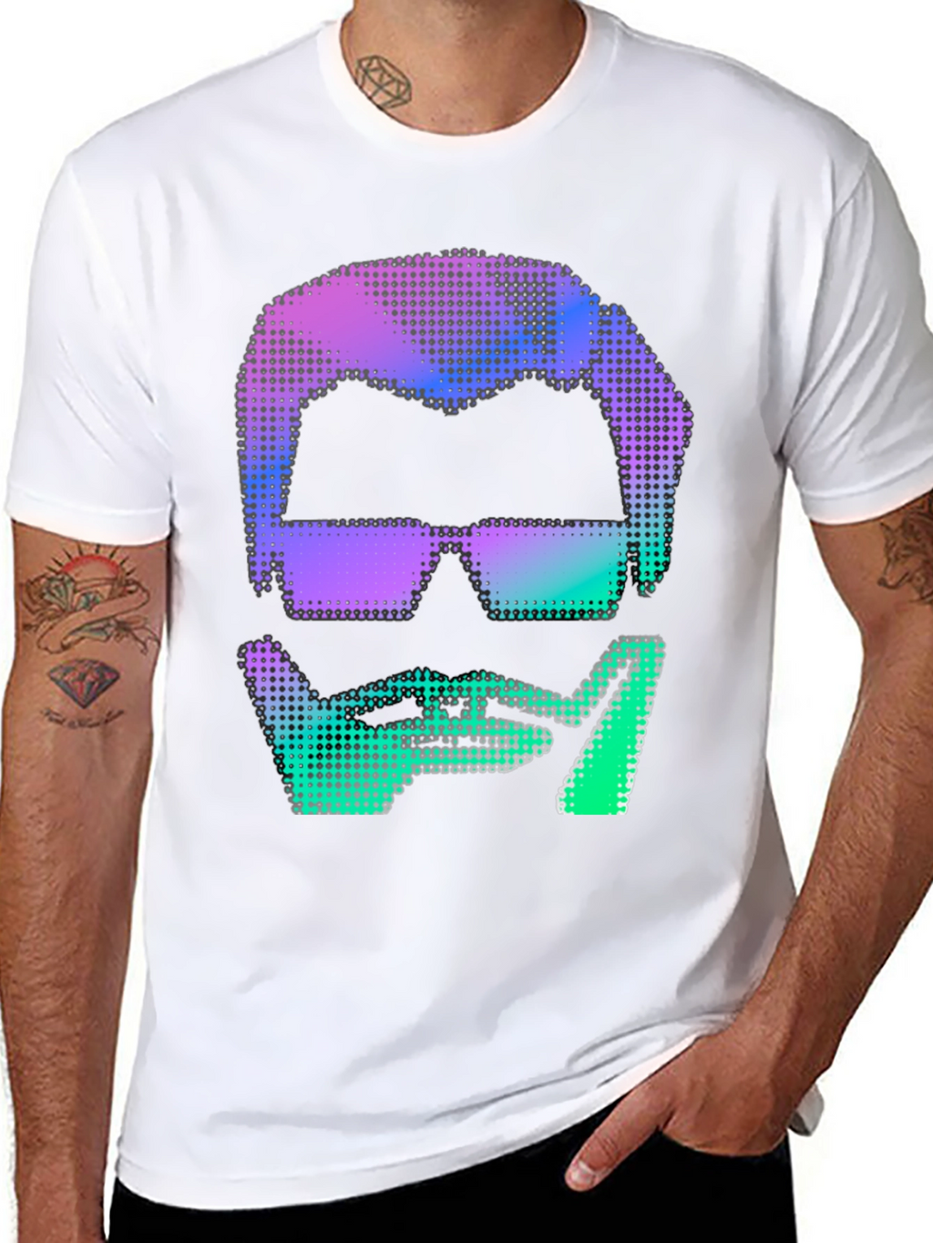 Retro Pixel Art Man Graphic Tee