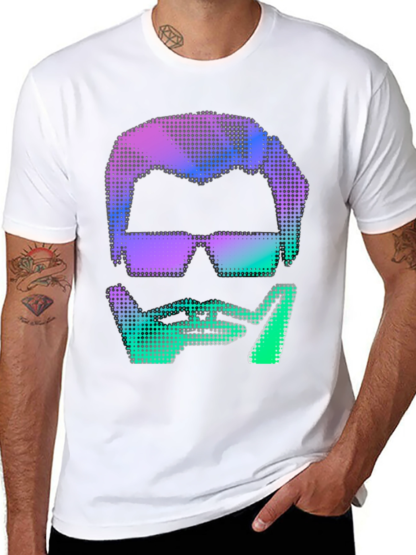 Retro Pixel Art Man Graphic Tee