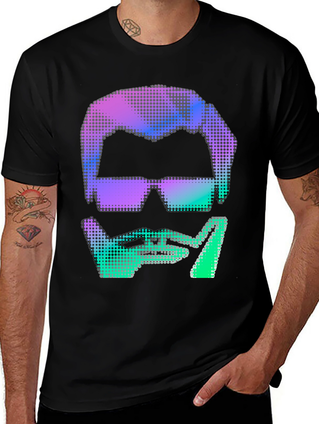 Retro Pixel Art Man Graphic Tee