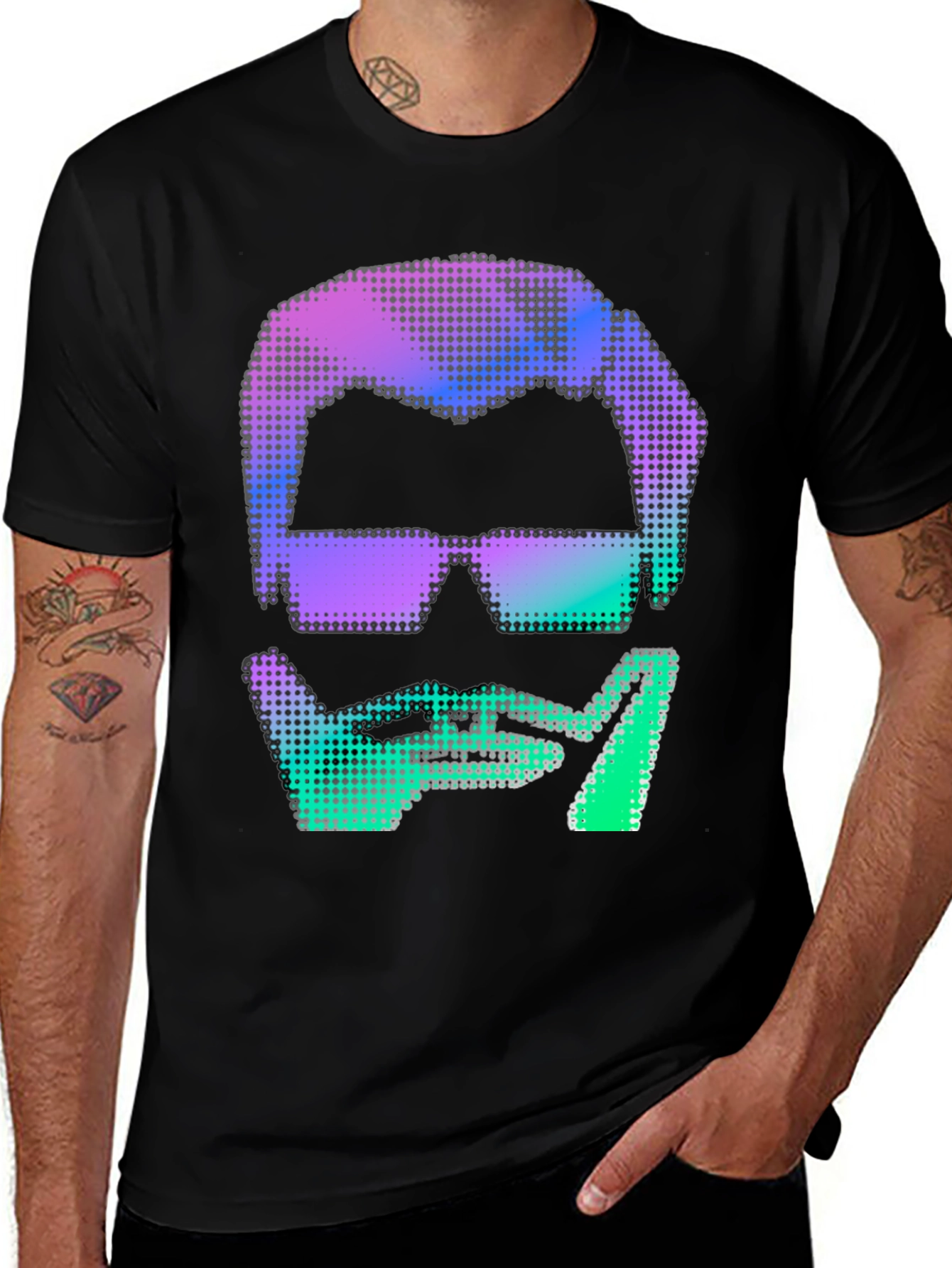 Retro Pixel Art Man Graphic Tee