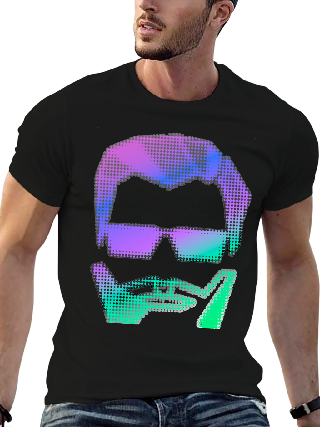 Retro Pixel Art Man Graphic Tee
