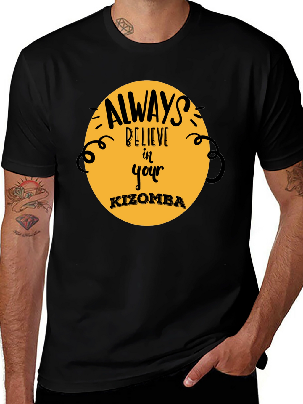 Believe in Your Kizomba Black T-Shirt