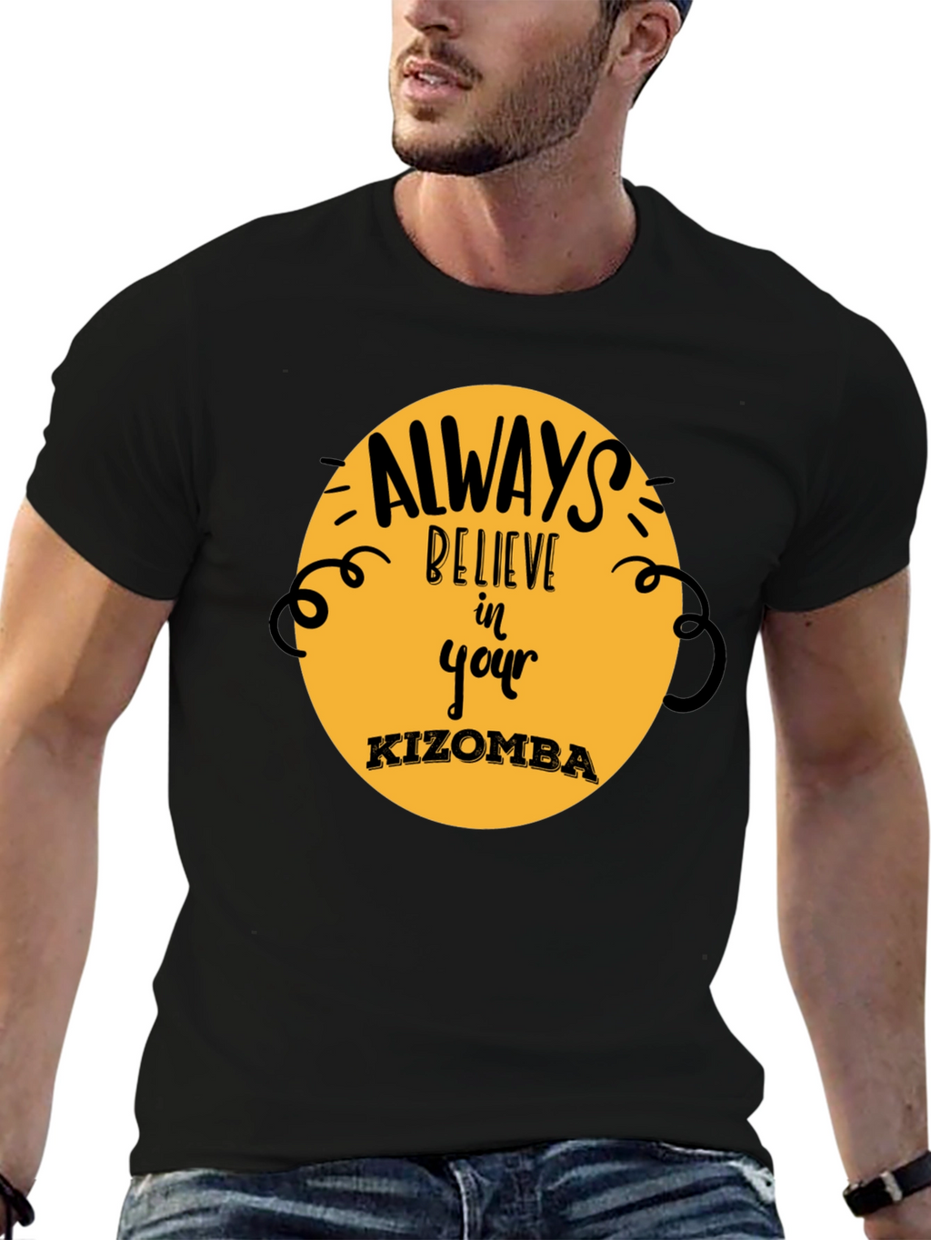 Believe in Your Kizomba Black T-Shirt