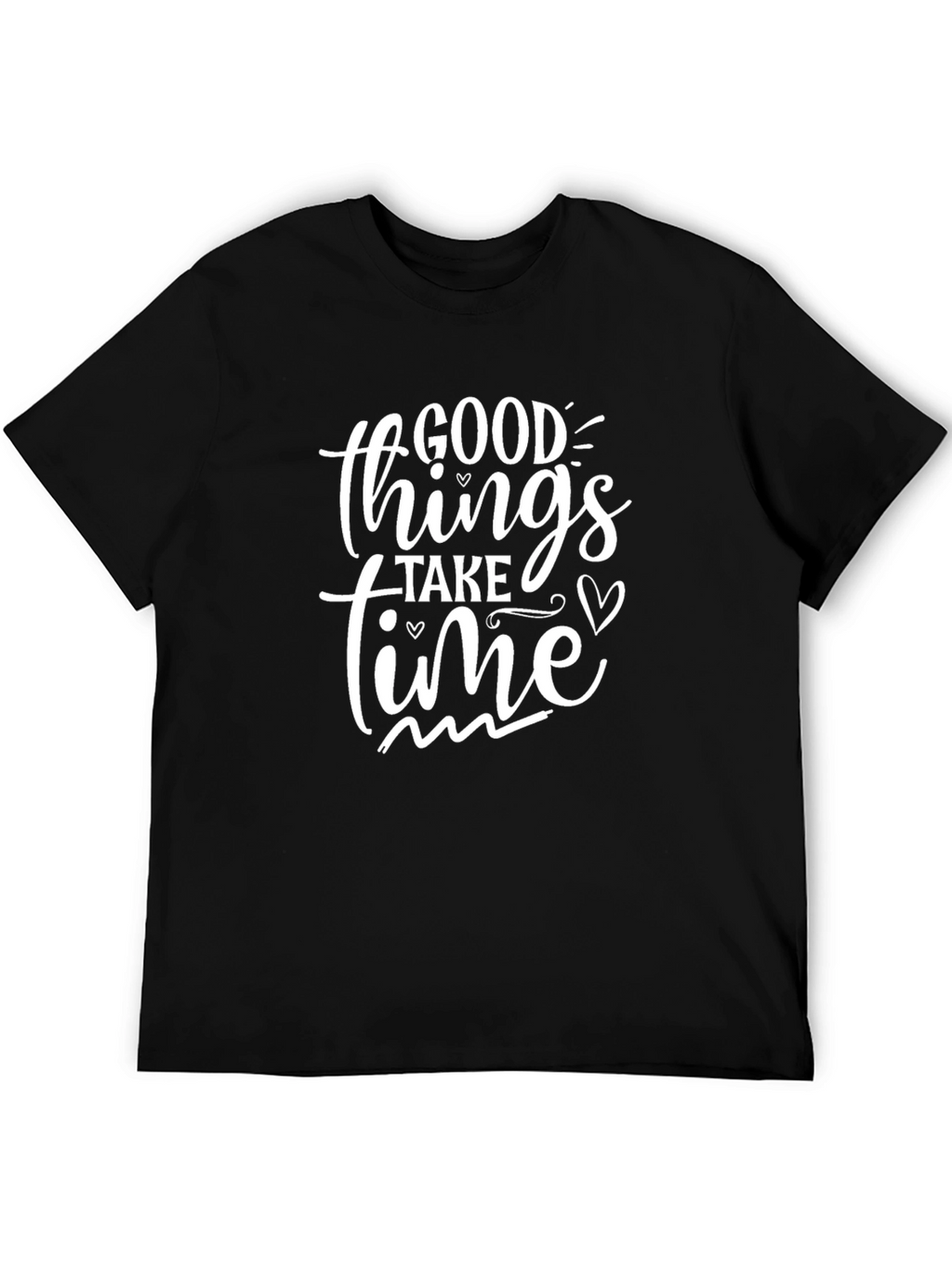 Good Things Take Time Black Graphic Tee