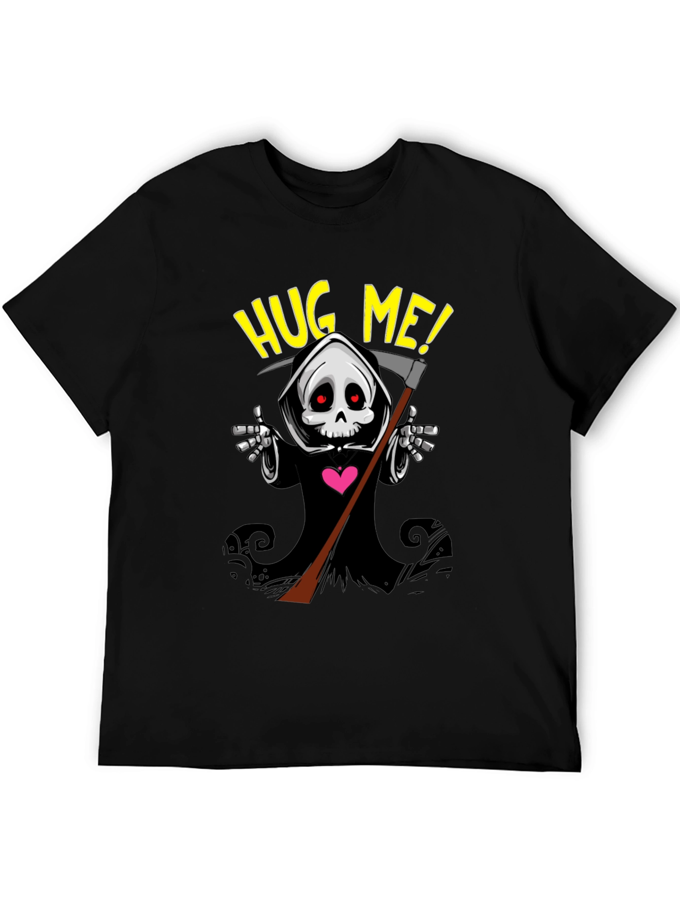 Grim Reaper Hug Me! T-Shirt - Black