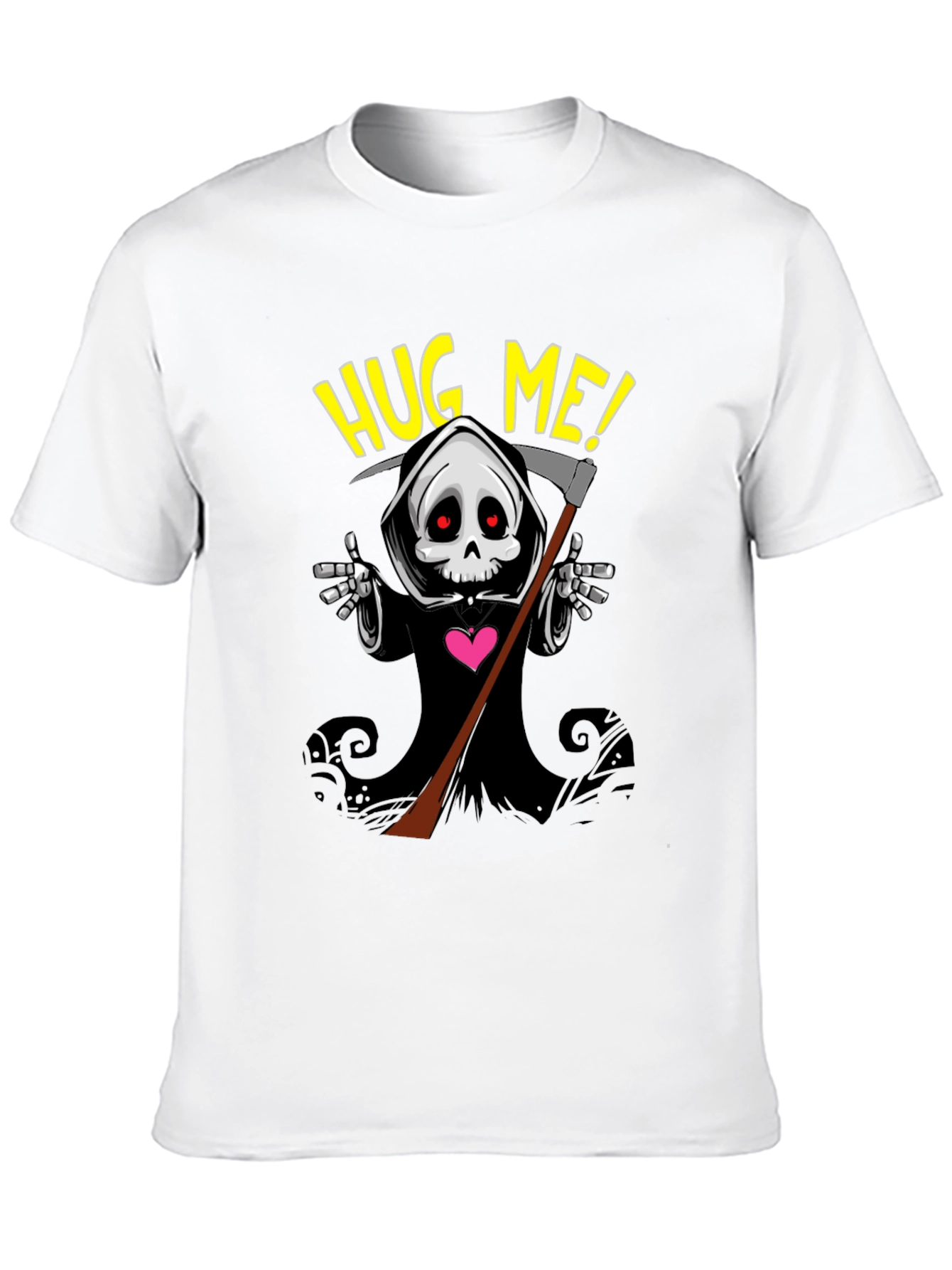 Grim Reaper Hug Me! T-Shirt - Black