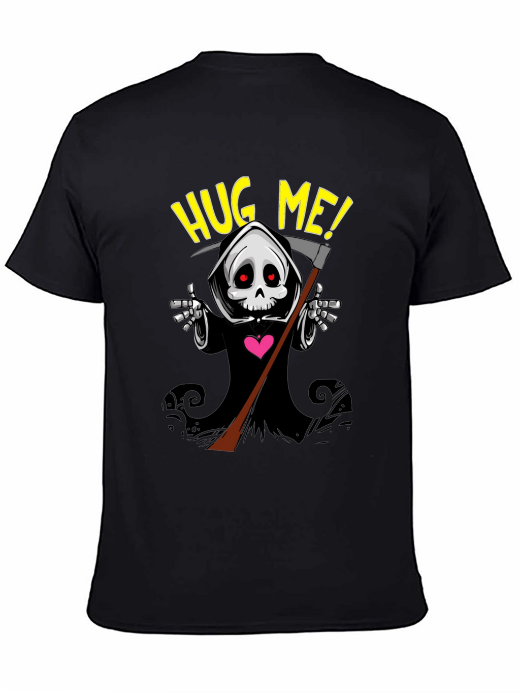 Grim Reaper Hug Me! T-Shirt - Black