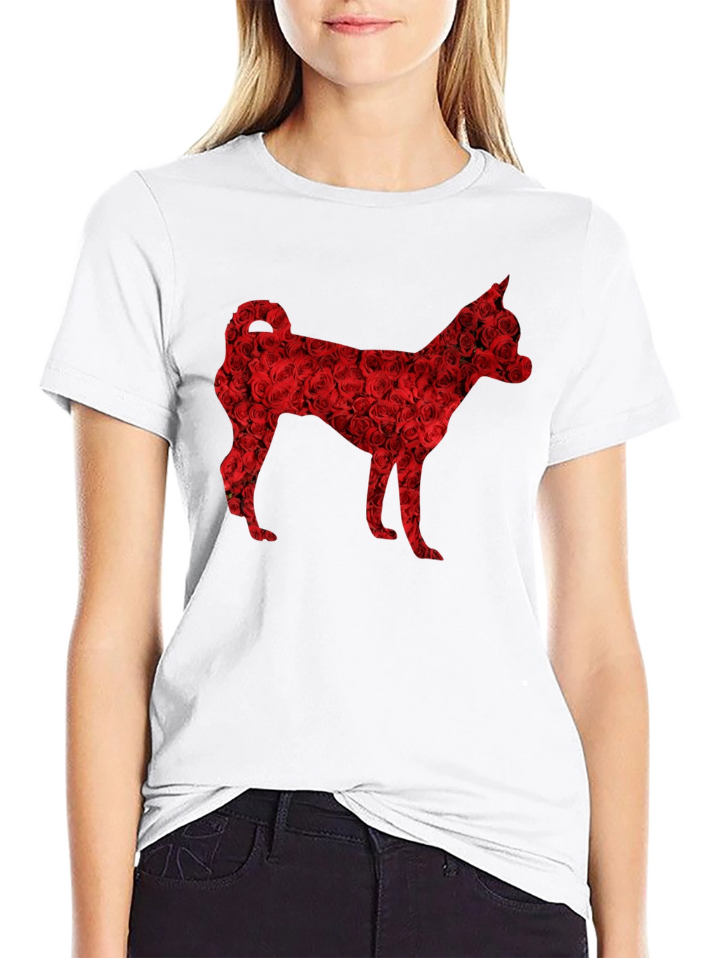 Floral Dog T-Shirt - Unique Rose Design