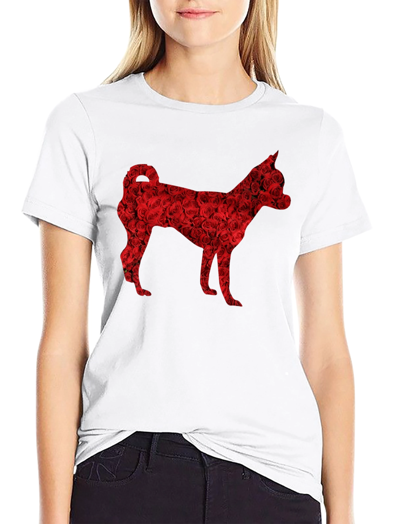 Floral Dog T-Shirt - Unique Rose Design