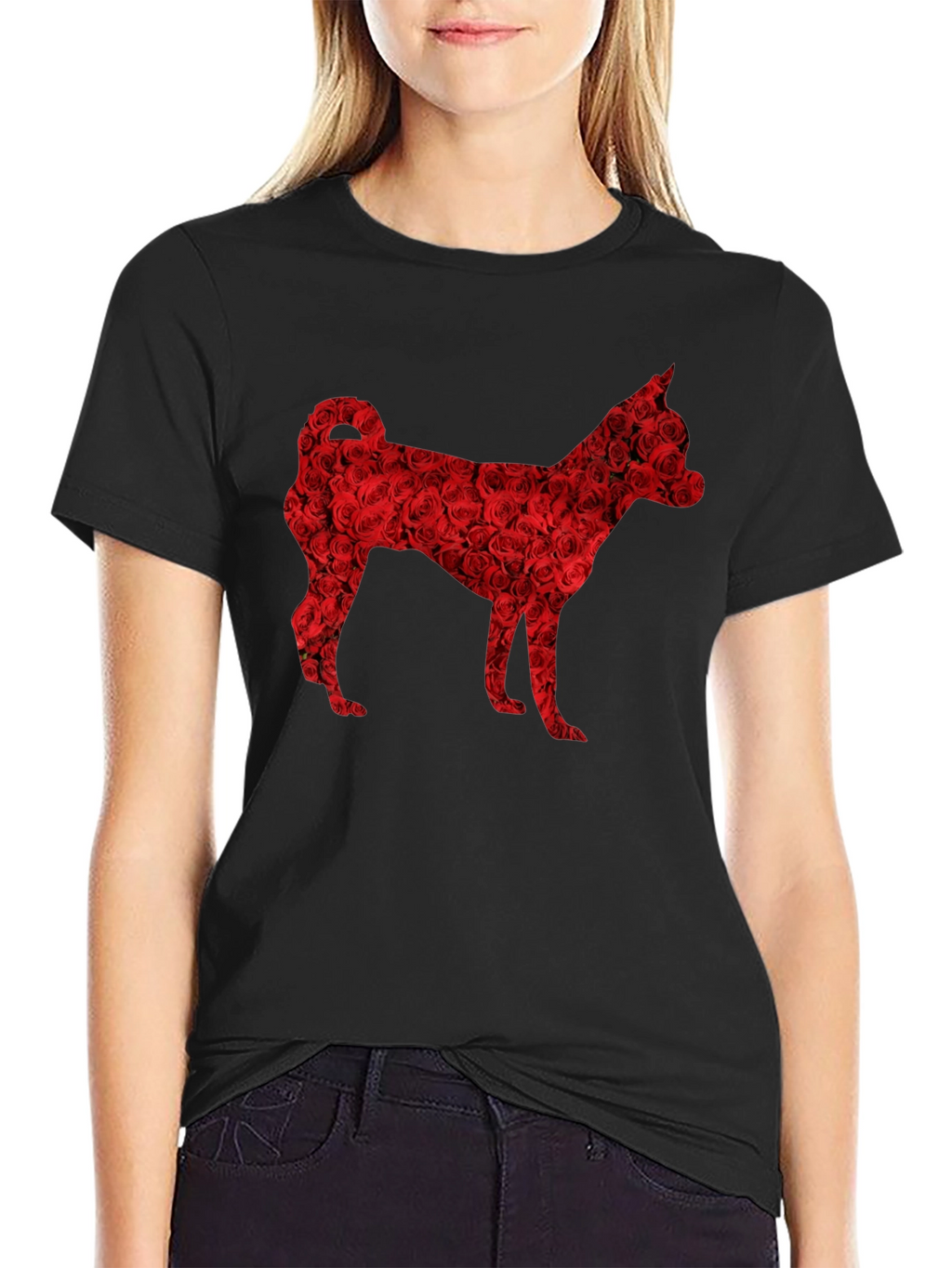 Floral Dog T-Shirt - Unique Rose Design
