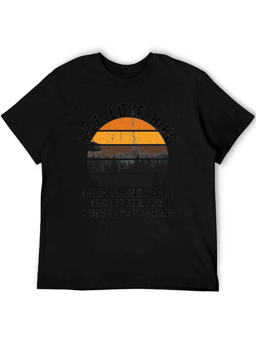 Live Love Hike Graphic Tee - Nature Lover Shirt