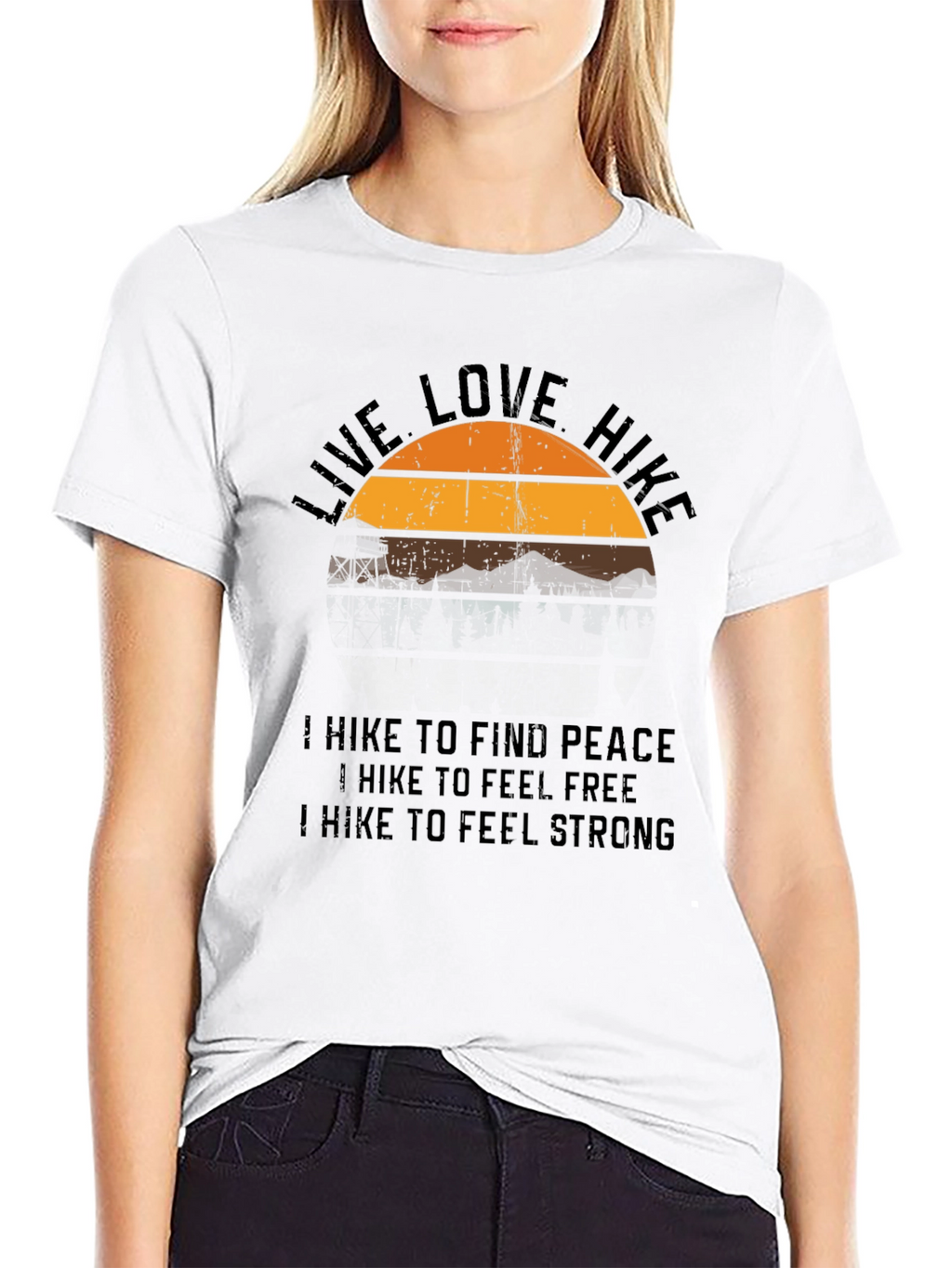 Live Love Hike Graphic Tee - Nature Lover Shirt