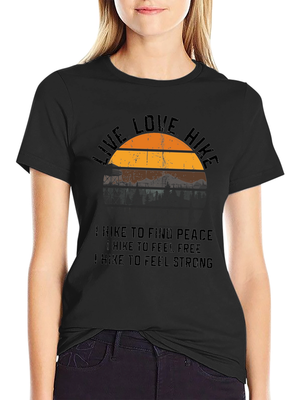 Live Love Hike Graphic Tee - Nature Lover Shirt