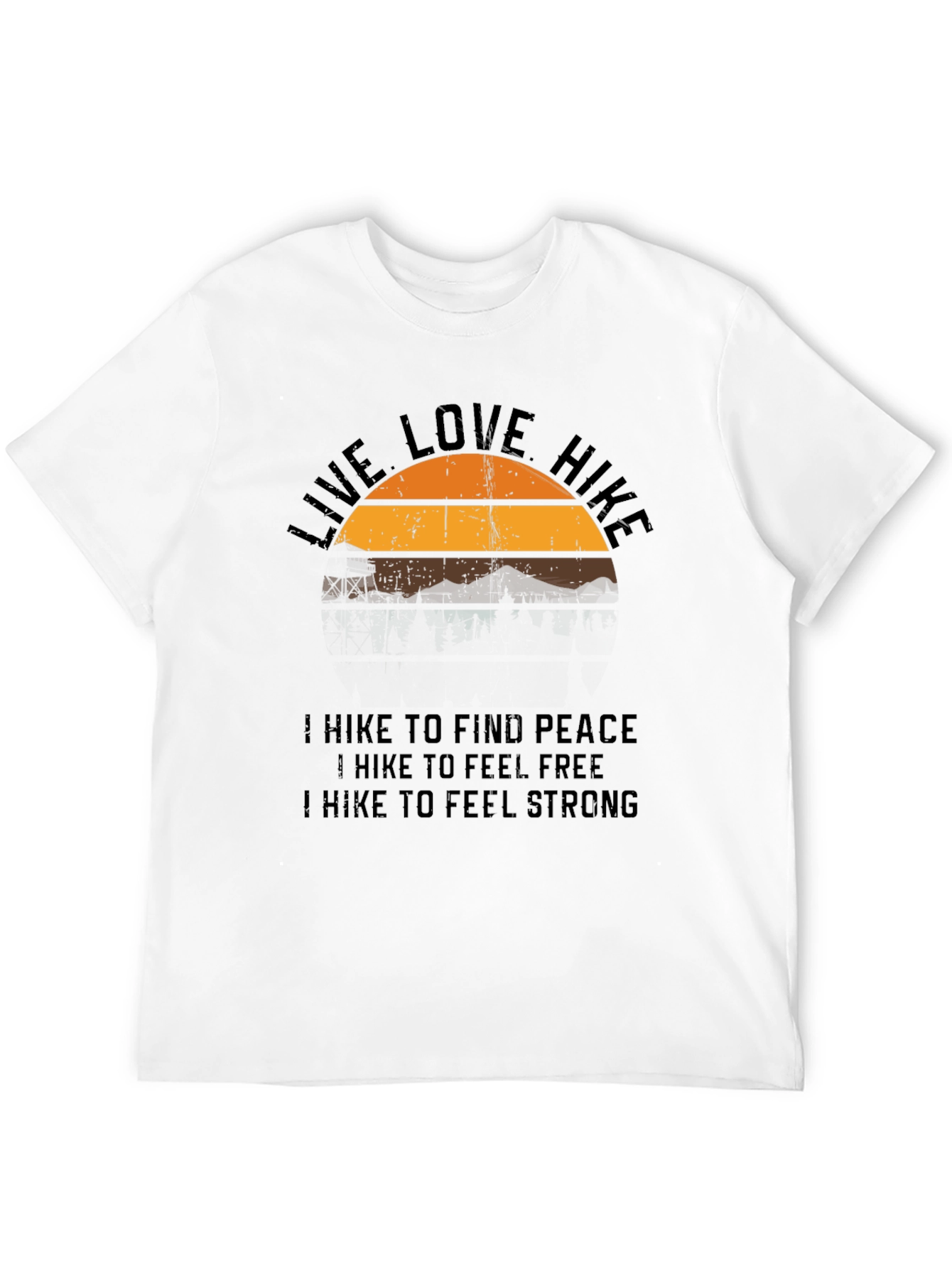 Live Love Hike Graphic Tee - Nature Lover Shirt