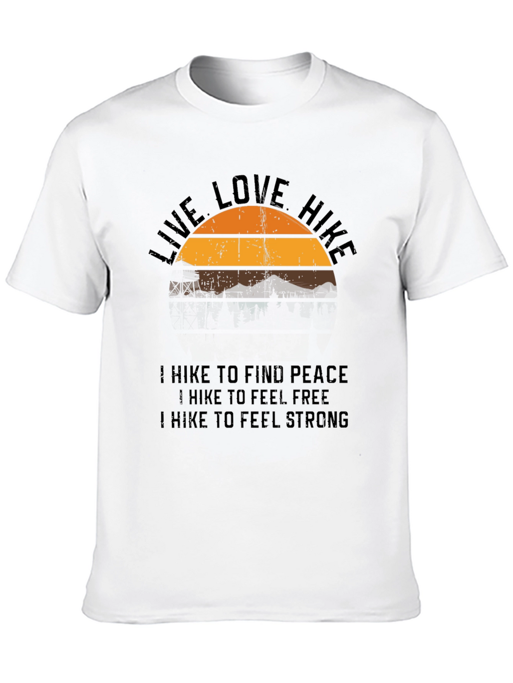 Live Love Hike Graphic Tee - Nature Lover Shirt