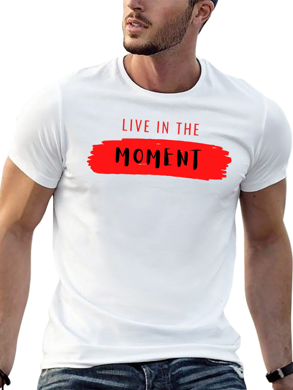 Live in the Moment Graphic Tee - Black