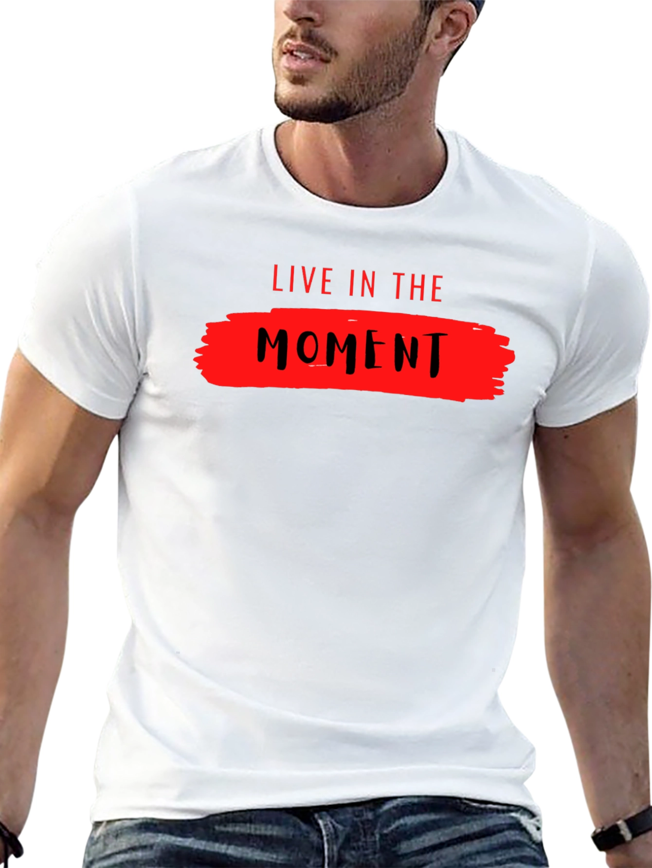 Live in the Moment Graphic Tee - Black