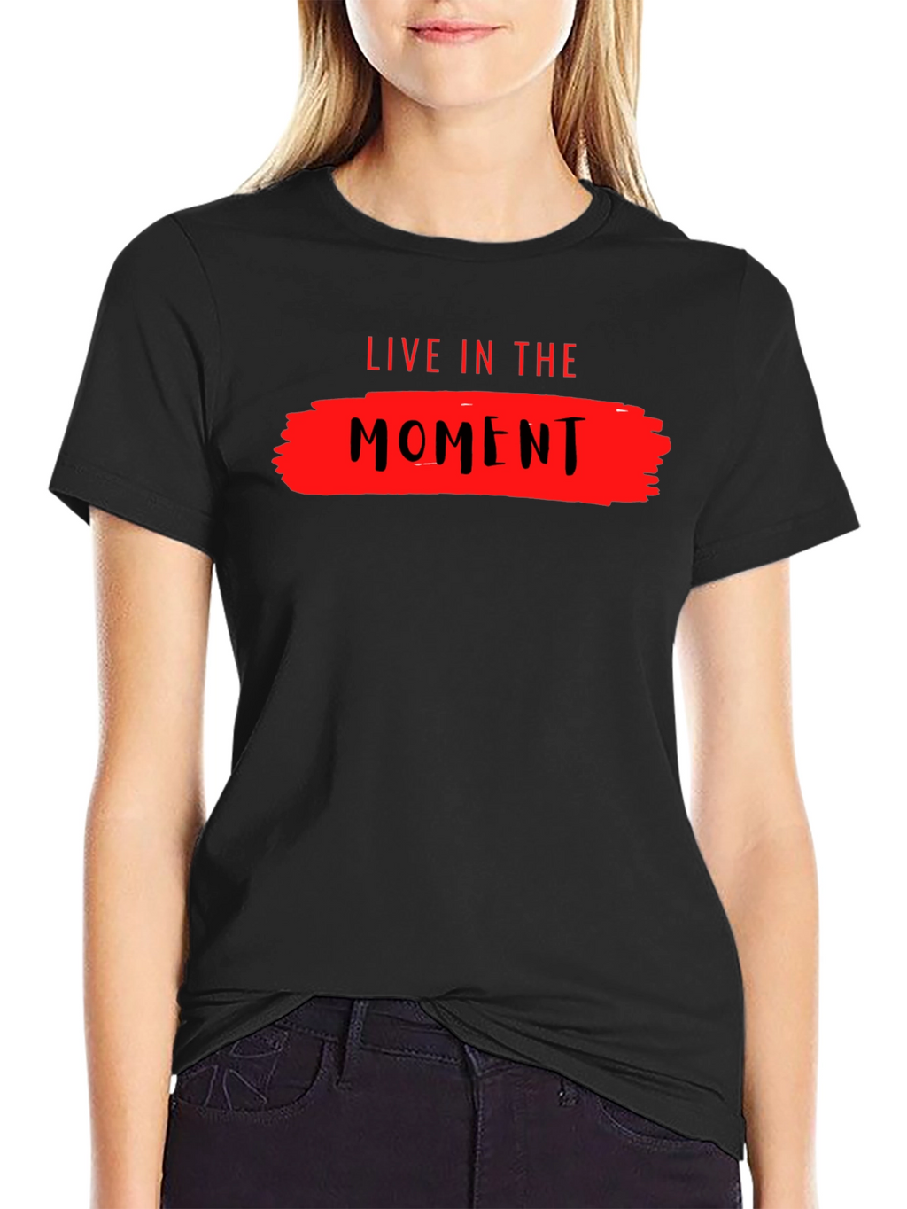 Live in the Moment Graphic Tee - Black