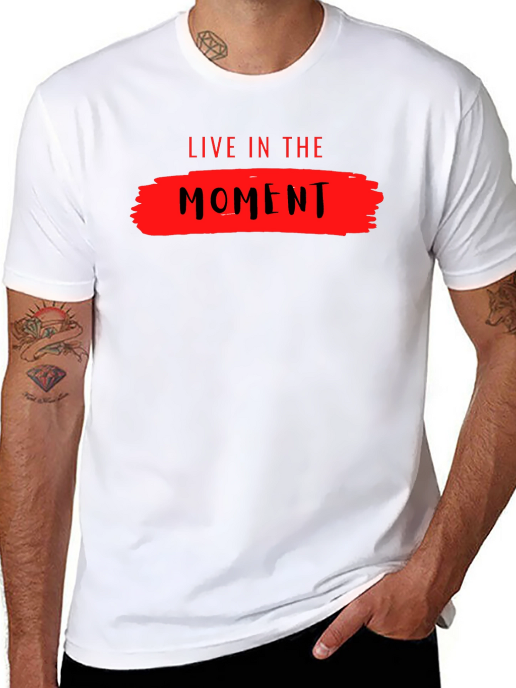 Live in the Moment Graphic Tee - Black