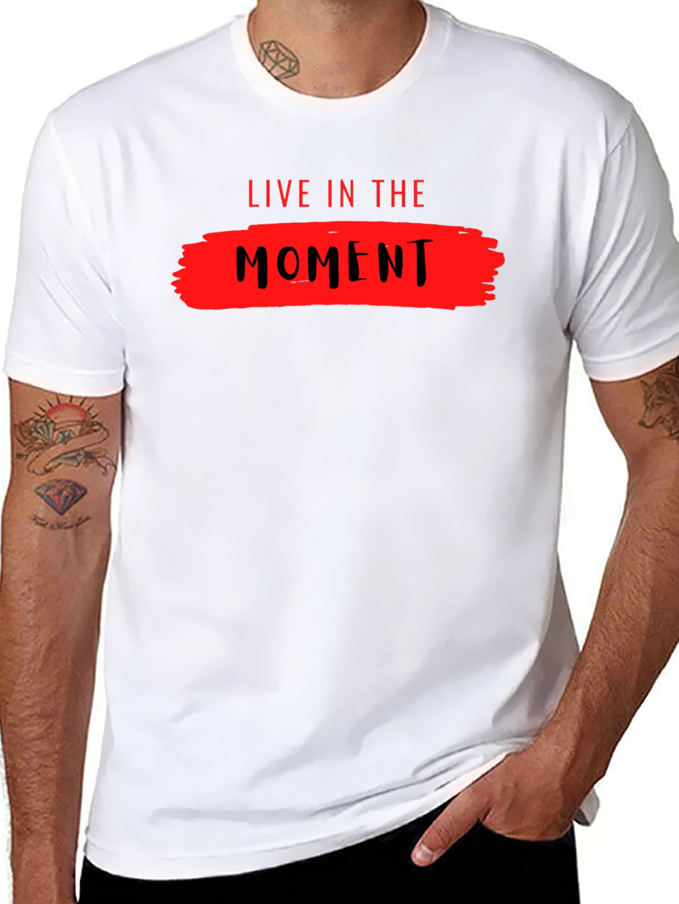 Live in the Moment Graphic Tee - Black