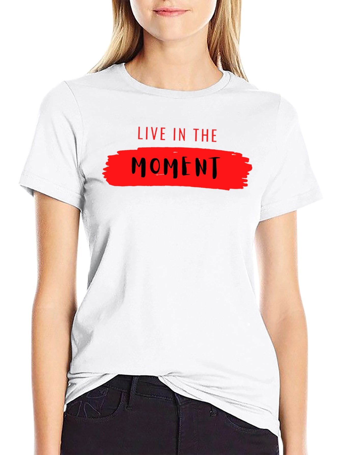 Live in the Moment Graphic Tee - Black