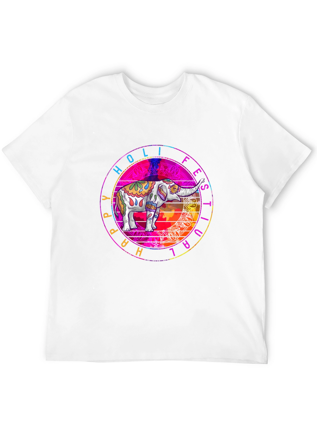 Holi Festival Elephant Graphic Tee