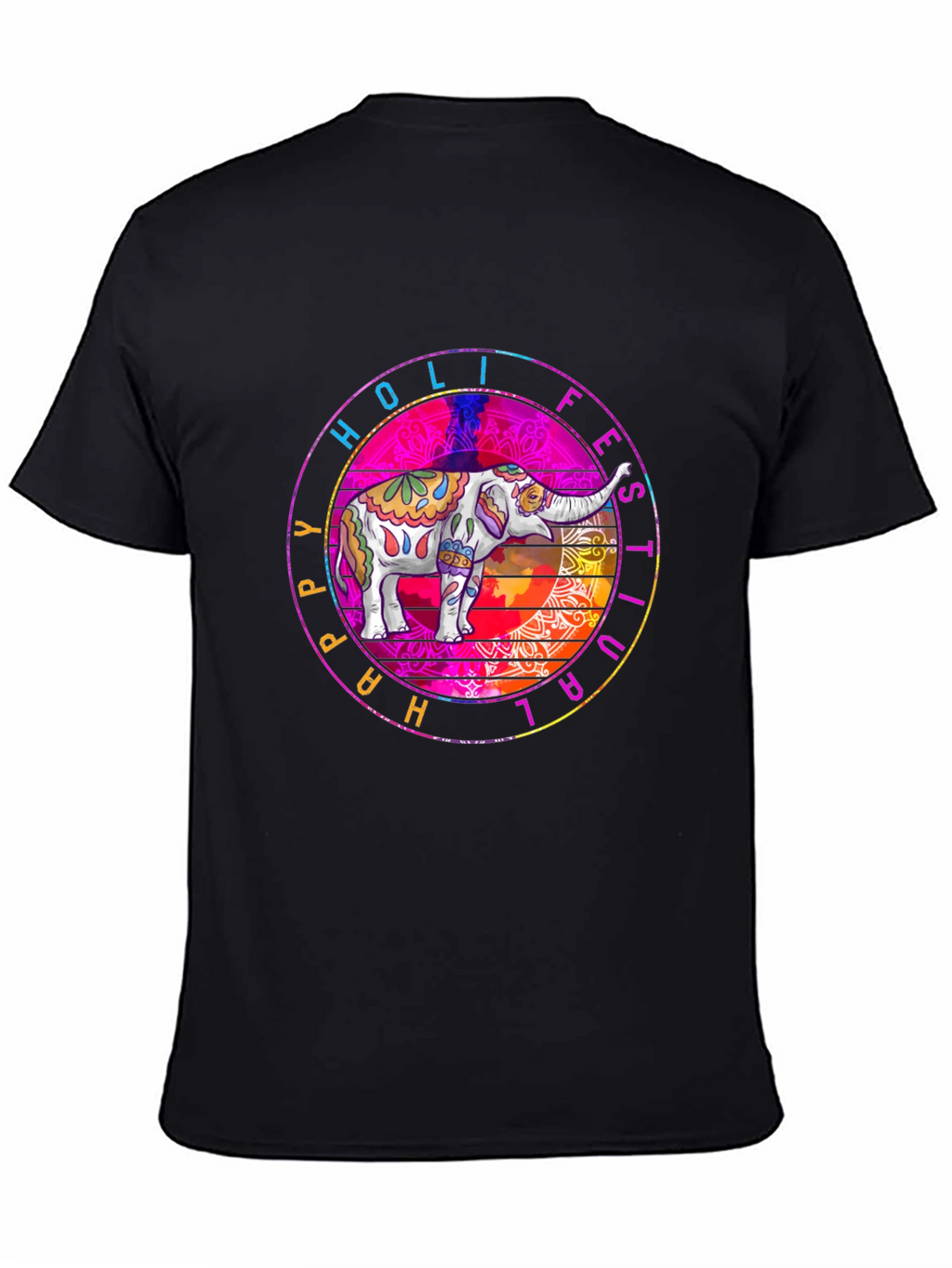 Holi Festival Elephant Graphic Tee