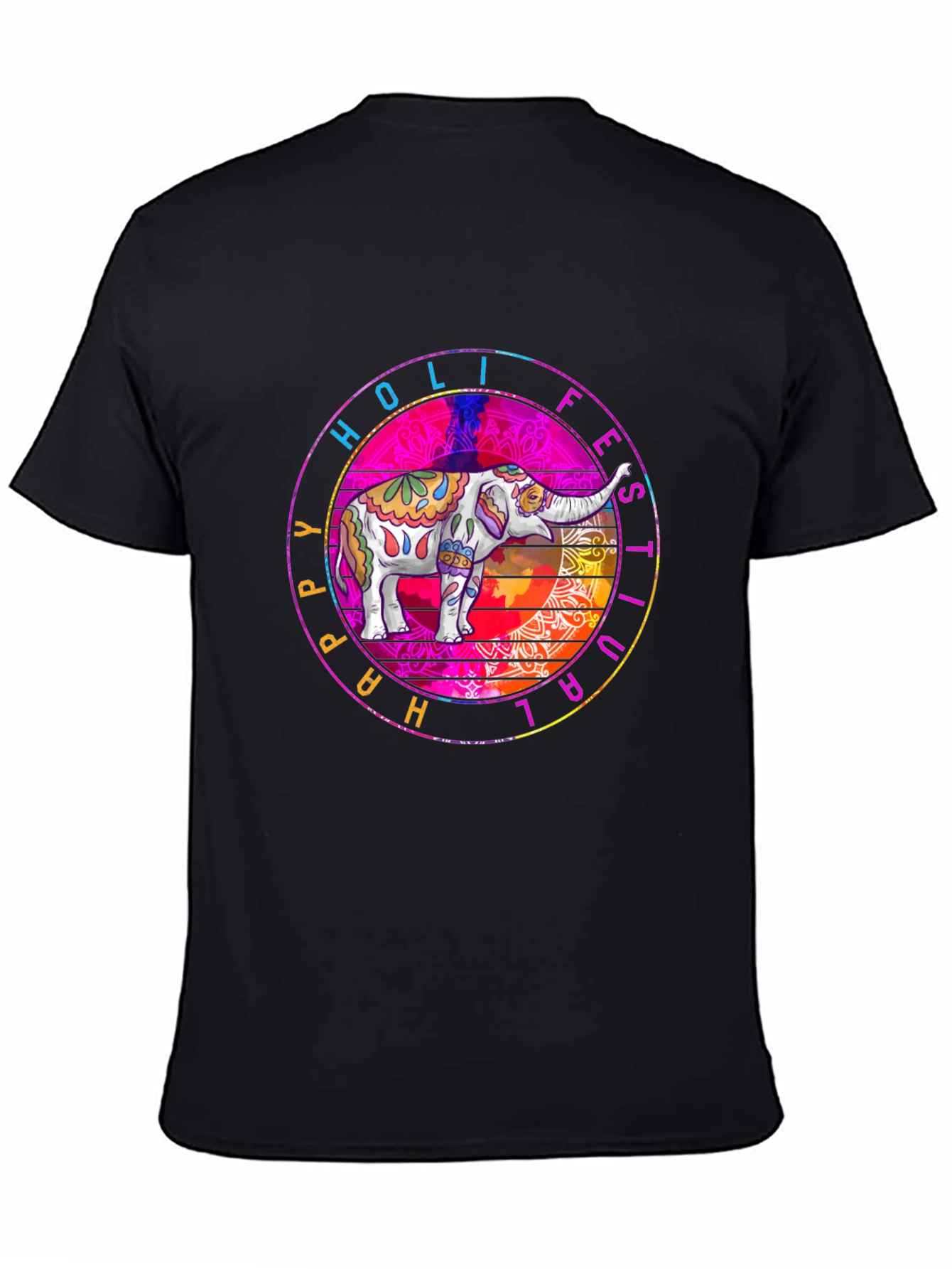 Holi Festival Elephant Graphic Tee