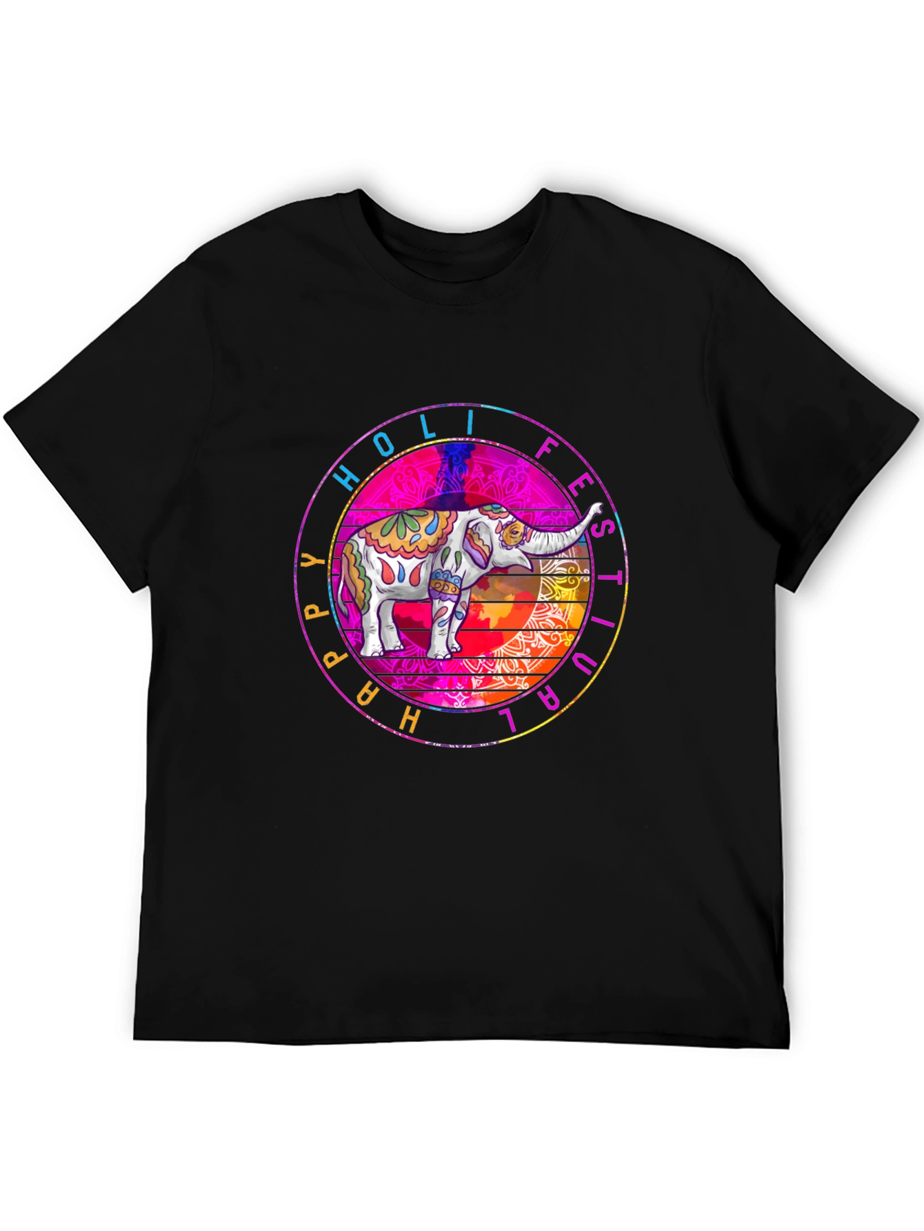 Holi Festival Elephant Graphic Tee