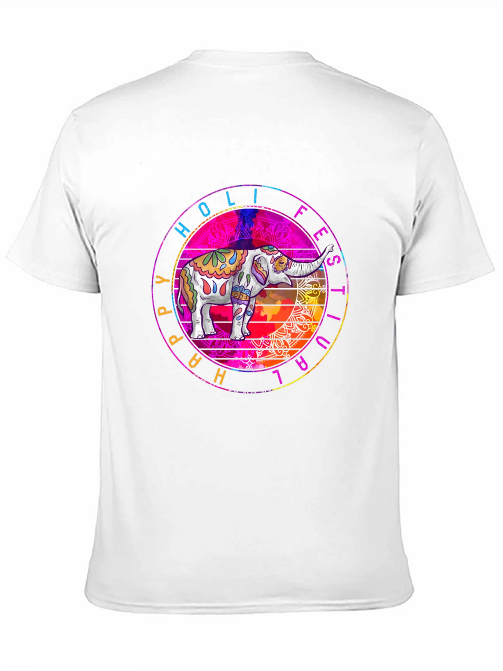 Holi Festival Elephant Graphic Tee
