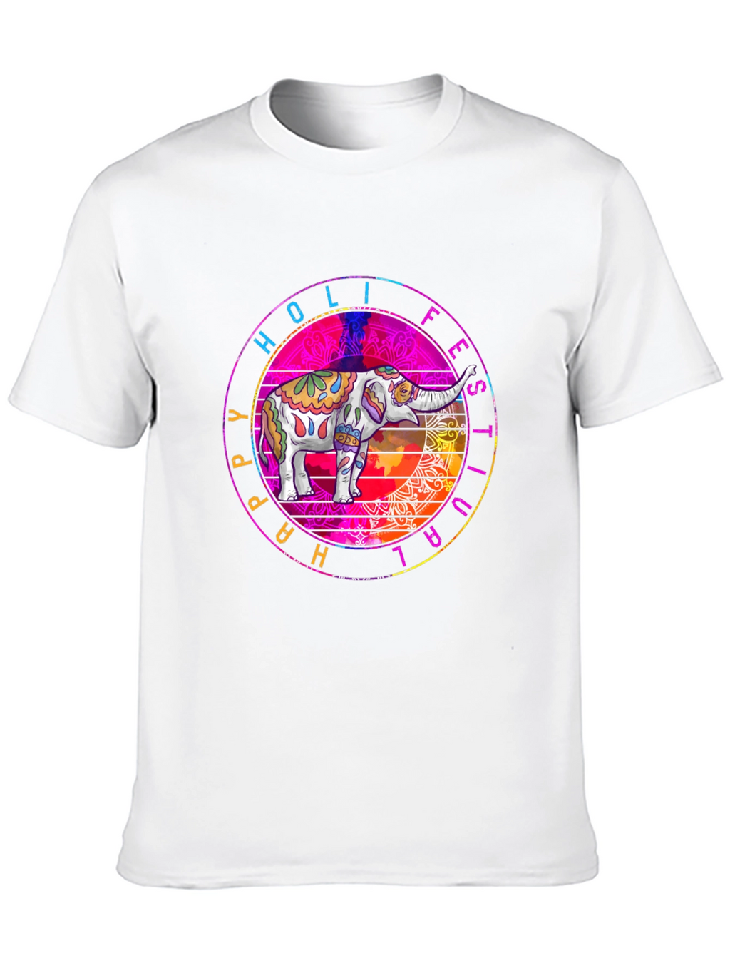 Holi Festival Elephant Graphic Tee