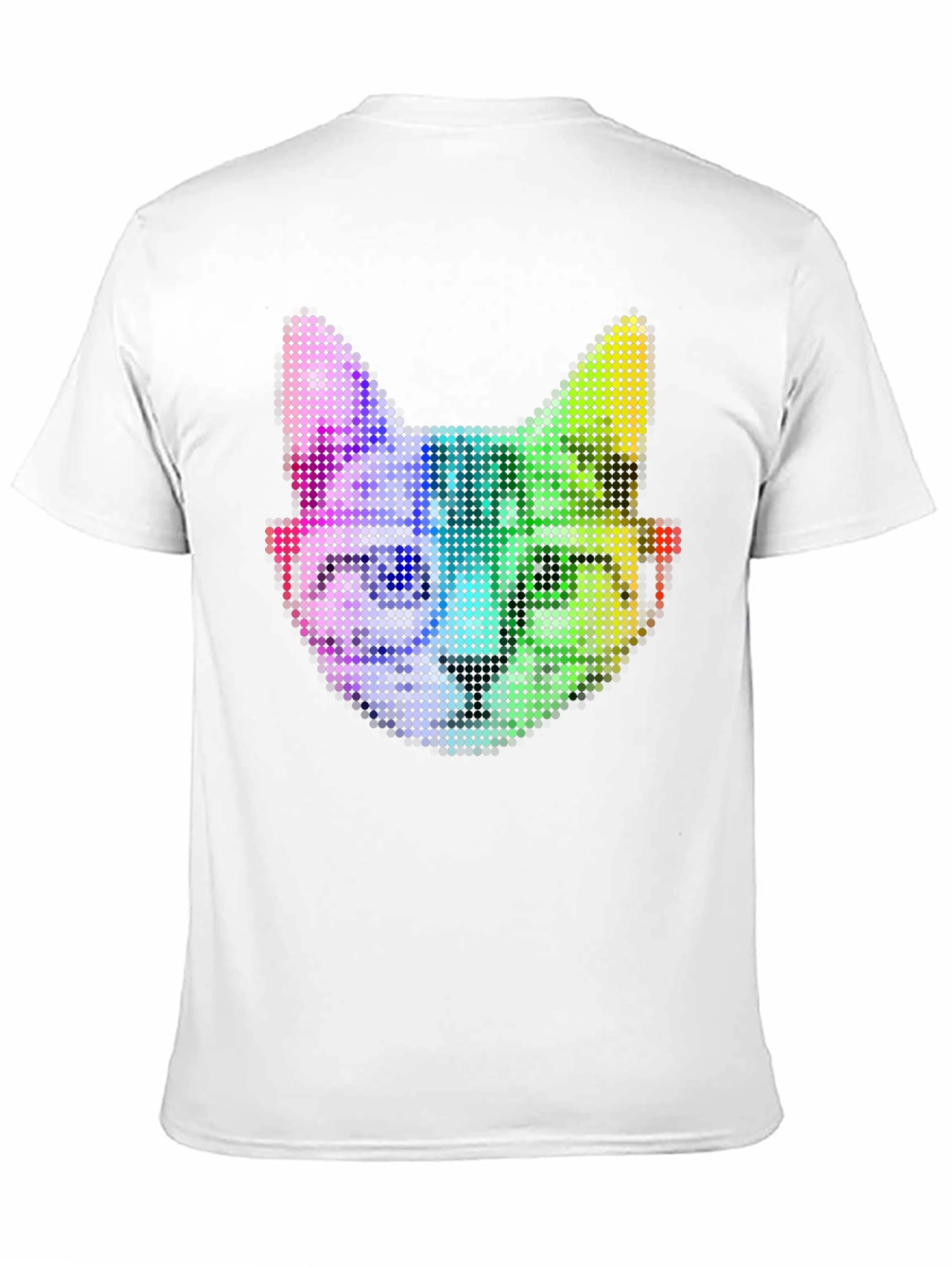 Pixel Cat T-Shirt: Cool Rainbow Cat Tee